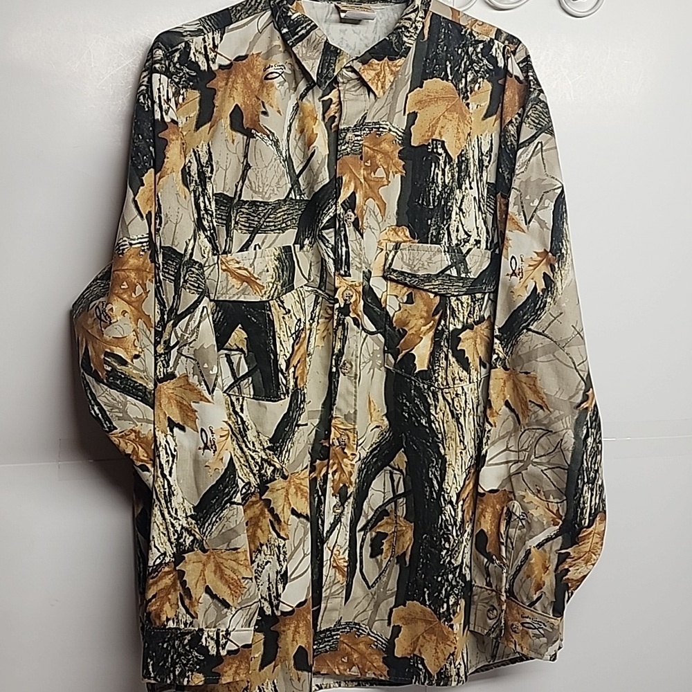Ideal Gods Country Camoflage Made In USA Camo Outdoor Shirt Jacket Size L